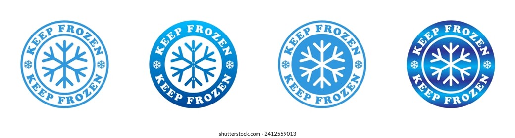 Keep frozen icon set. Vector illustration.