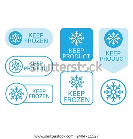 Keep Frozen Icon Set Vector Design.
