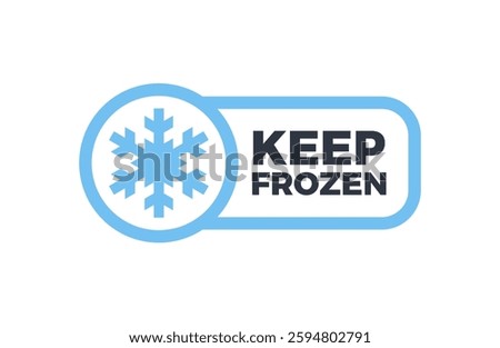 Keep Frozen Icon. Snowflake Symbol for Frozen Products and Storage.
