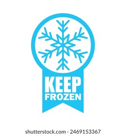 keep frozen label design. cold product sign and symbol.