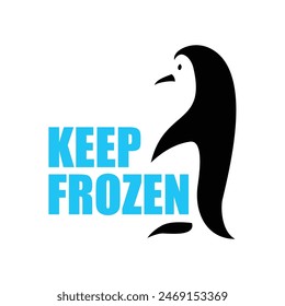 keep frozen label design. cold product sign and symbol.