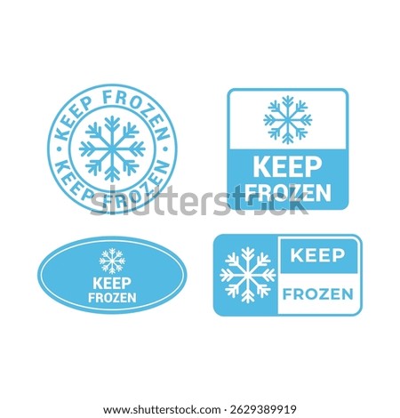 keep frozen label logo design vector template