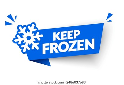 Eingefrorenes Etikett mit Schneeflötensymbol aufbewahren