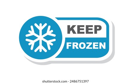 Keep frozen label, sticker. Keep frozen - badges for product.