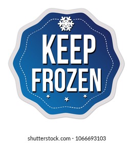 Keep frozen label or sticker on white background, vector illustration