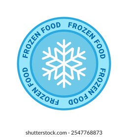 Keep frozen label sticker or snowflake logo icon on white background