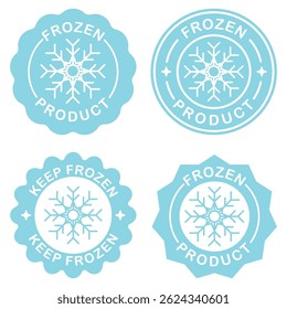 Keep frozen label. vector illustration. freezer stamp. Temperature sign. Product cardboard box print design.
sticker.