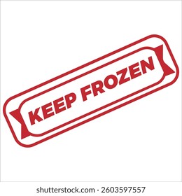 Keep Frozen Rubber Stamp Seal.
