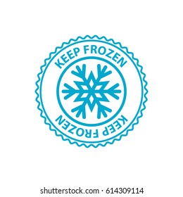 Keep frozen sticker, vector illustration.