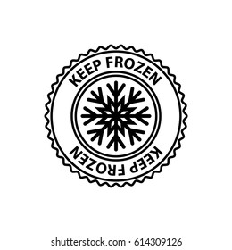 Keep frozen sticker, vector illustration.