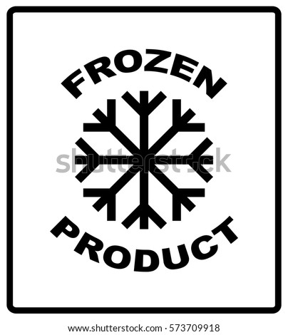 Keep frozen. Storage in Refrigerator and Freezer packaging symbol on a corrugated cardboard box. For use on cardboard boxes, packages and parcels. Vector illustration