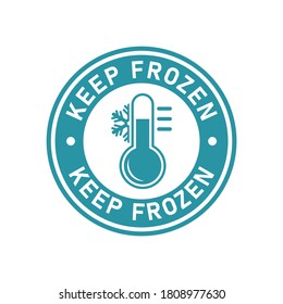 Keep Frozen With Thermometer Logo Vector Template. Suitable For Product Label