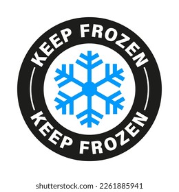 Keep frozen vector label for package. Sticker for frozen product.