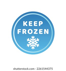 Keep frozen vector label. Product stamp with snowflake.