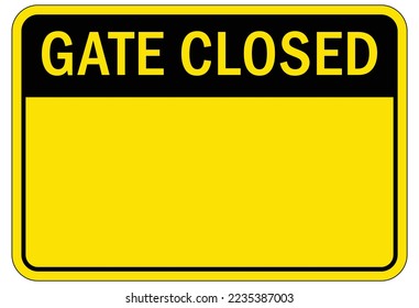 Keep gate closed sign and labels