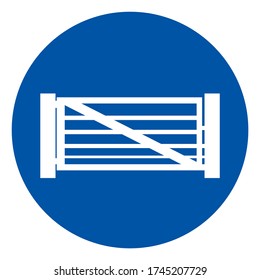 Mantener Signo De Símbolo Cerrado De Puerta, Ilustración De Vector, Aislar En Etiqueta De Fondo Blanco. EPS10 