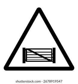 Mantenga La Puerta Cerrada Signo De Símbolo, Ilustración vectorial, Aislado En La Etiqueta De Fondo Blanco. EPS10 