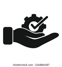 Keep gear expertise icon simple vector. Quality ability. Business expert