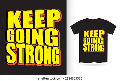 Tipografía dibujada a mano fuerte para camisetas