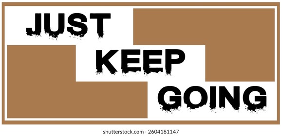  Keep Going Vector Design. Colorful Poster Art, Motivational Quote Sign, Isolated on White Background.