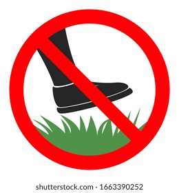 Do Not Step On Grass Sign Stock Vector (Royalty Free) 650657422 ...