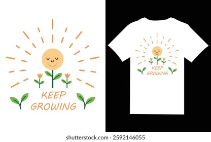 Keep Growing, Spring T-shirt Design