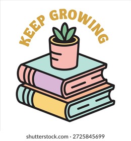 Keep Growing T shirt Design 
