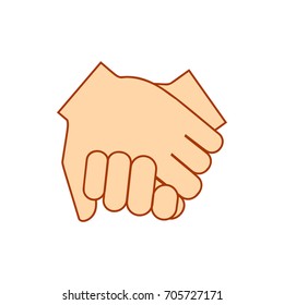 Keep hands showing different gestures. Cramped hand icon isolated on white background. Vector illustration EPS10