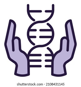 Keep healthy dna icon outline vector. Gene editing. Genetic lab