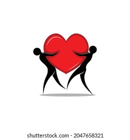 Keep heart healthy logo design, save our heart