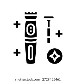 keep intimate grooming tools clean glyph icon vector. keep intimate grooming tools clean sign. isolated symbol illustration