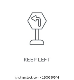 Keep left linear icon. Keep left concept stroke symbol design. Thin graphic elements vector illustration, outline pattern on a white background, eps 10.