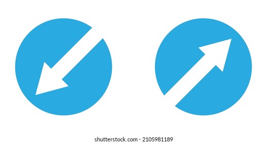 Keep left and right sign. Information icon. Regulatory road traffic. Navigation concept. Vector illustration. Stock image. 