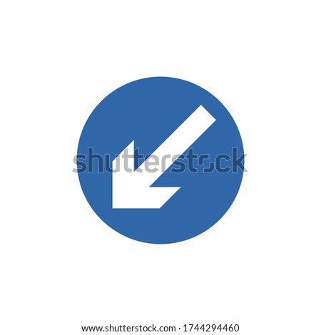 Keep left road sign vector