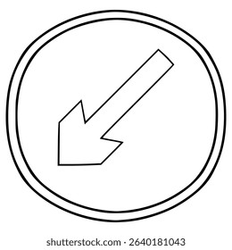 Keep left sign illustration hand drawn outline vector