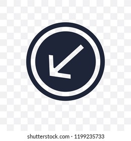 Keep left sign transparent icon. Keep left sign symbol design from Traffic signs collection. Simple element vector illustration on transparent background.
