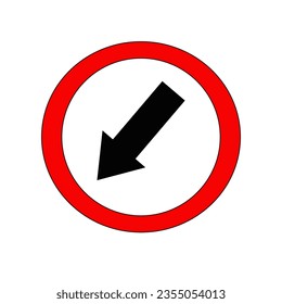 Keep Left Symbol Sign Vector