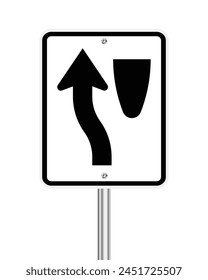 Keep left traffic sign on white background svg
