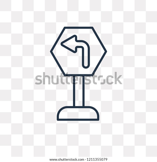 Keep left vector outline icon isolated on\
transparent background, high quality linear Keep left transparency\
concept can be used web and\
mobile