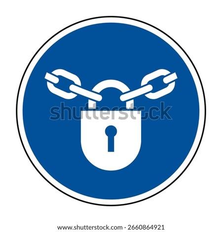Keep Locked Sign Security Symbol for Restricted Access, Workplace Safety, Equipment Protection and Compliance Protocols