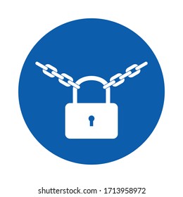 Keep locked sign symbol  M028     Standard ISO 7010   Vector design isolated white background  