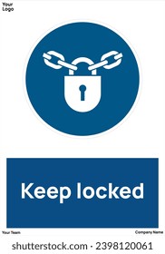 Keep locked signs symbols standard iso 7010