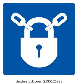 Keep Locked Symbol Sign, Vector Illustration, Isolate On White Background Label.EPS10