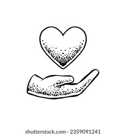 Keep the Love Hand Drawn Icon
