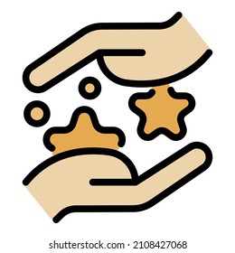 Mantener el icono de trabajo del administrador. Esquema mantener el gestor trabajar el icono vector color plano
