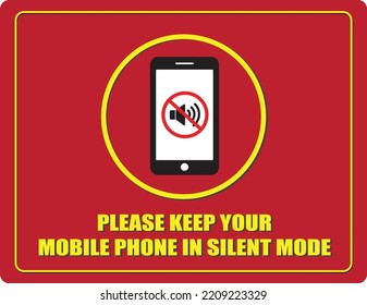 Keep Mobile Silent Mode Sign