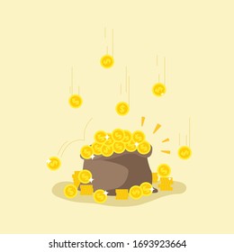 guardar dinero para el futuro, muchas monedas para el concepto de negocios.
