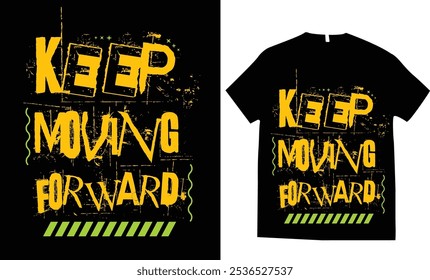 Keep moving forward, typography streetwear urban edgy smile face aesthetic skeleton t-shirt design