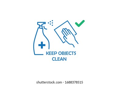 Keep object clean icon vector EPS 10