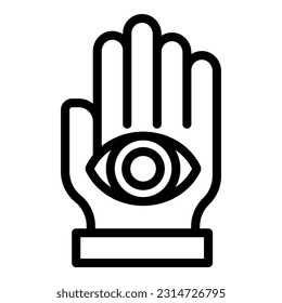 Keep open eye icon outline vector. Mind health. Body exercise